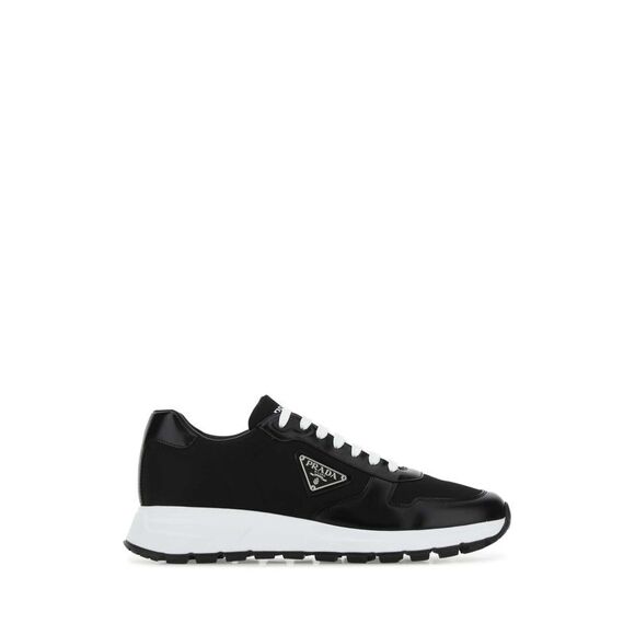 Prada Men Black Re-Nylon And Leather Sneakers - Picture 1 of 2